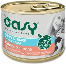 Oasy One Protein Puppy & Junior Small/Mini pâté au saumon 200 g