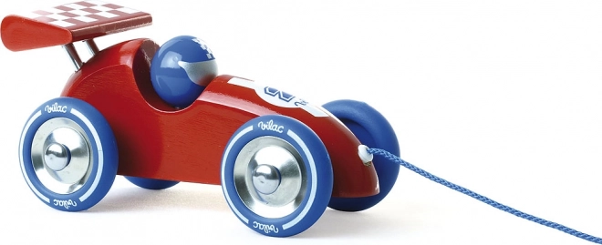 Vilac pull-along wooden racing car red