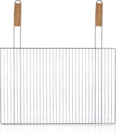 BBQ Grill Grate 60 × 40 cm with Wooden Handles