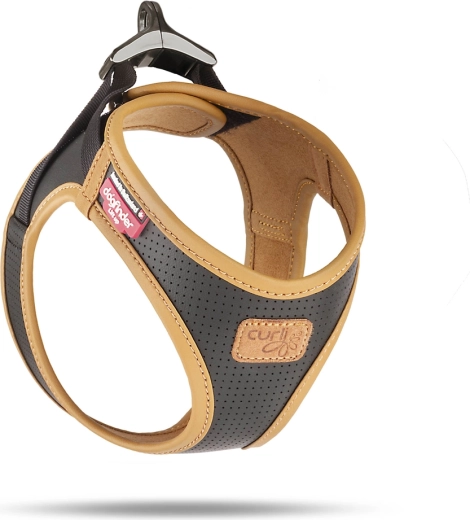 Curli harness made from apple leather, black XS (3–5 kg)