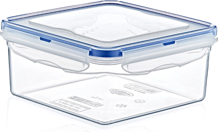 Vierkante opbergdoos 1,3 l met hermetische sluiting