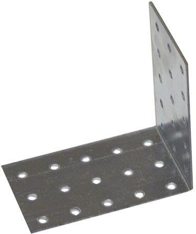 Équerre de construction en acier 60 × 120 × 120 mm, galvanisée