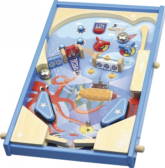 Wooden Pinball VILAC – Large Underwater Tabletop Flipper