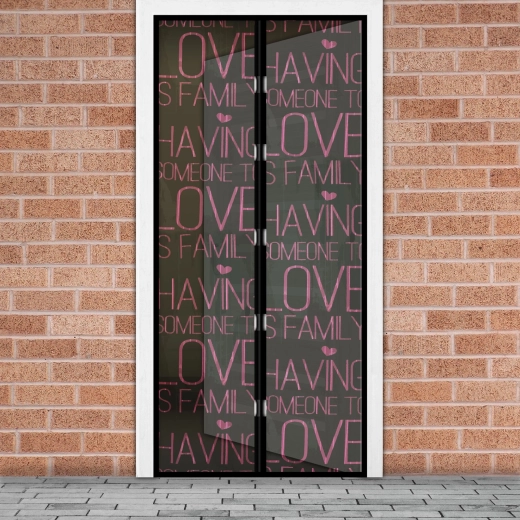Magnetisch insectengaas voor deuren Love 100 × 210 cm