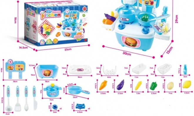 Mini keukentje blauw