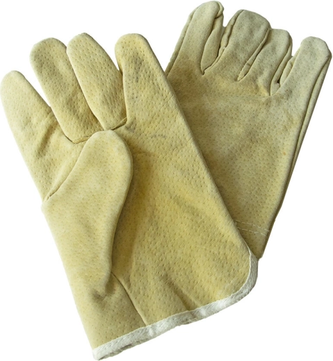 Leren werkhandschoenen Pigeon van varkensleer, geel