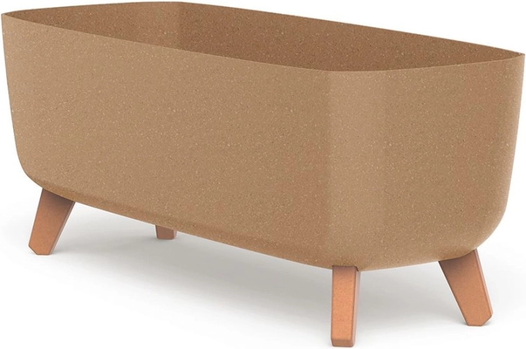 Plantenbak op pootjes Gracia Case Eco Wood 58 cm – zelfwatergevend, naturo