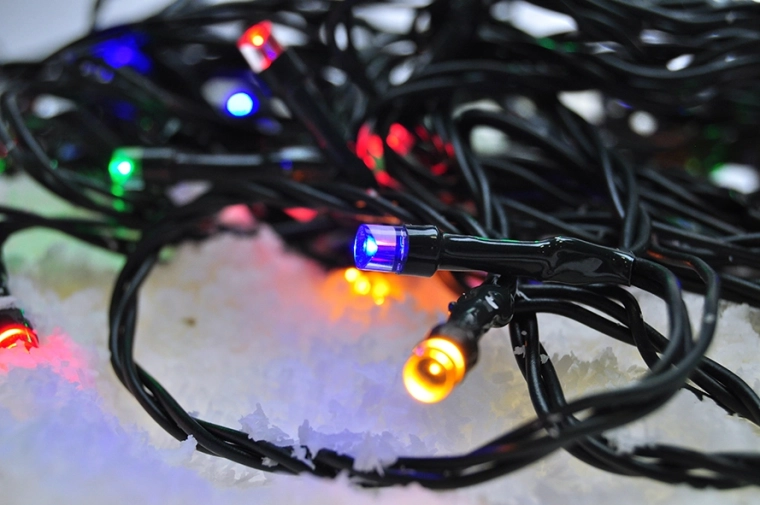 Solight LED-kerstverlichting voor buiten, 500 LED's, 50 m, meerkleurig