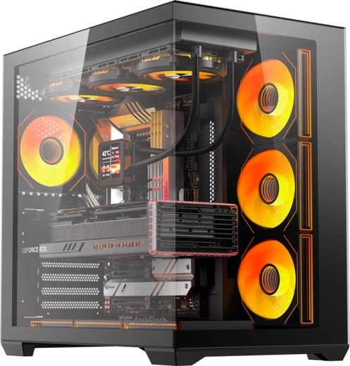 Boîtier PC DarkFlash C280 noir avec 7 ventilateurs