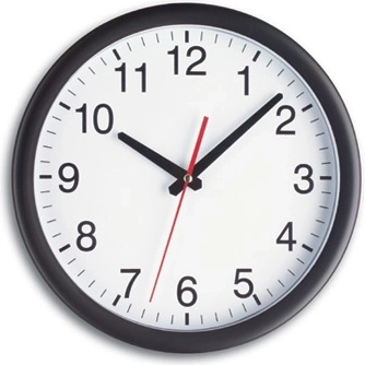 Analoge wandklok TFA, zwart-wit