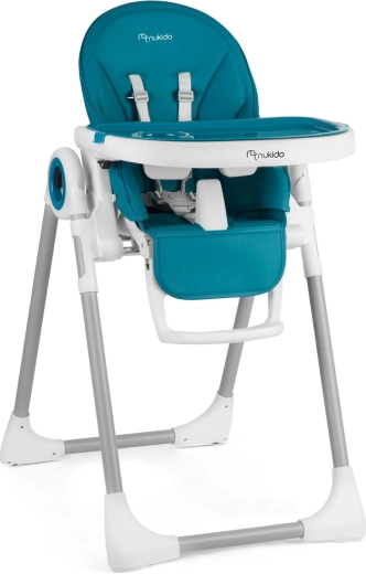 Chaise haute avec transat Nukido Belo bleu foncé