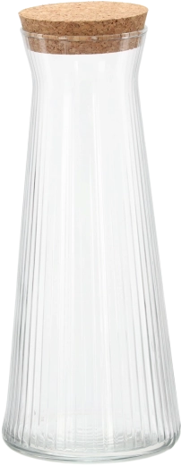 Glazen karaf Lyra met verticale ribbeling 1,15 l