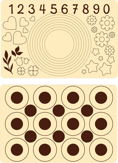 Silikon-Backmatte 60 × 40 cm cremefarben