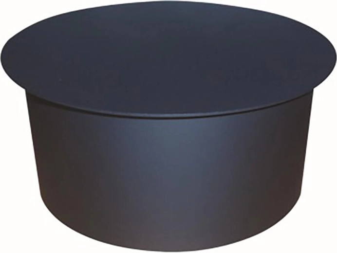 Couvercle obturateur de fumée 200 mm, épaisseur 1,5 mm, noir