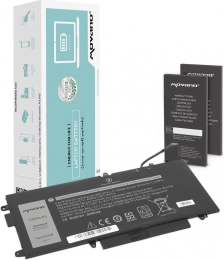 Batterie Movano K5XWW pour Dell Latitude 5289/7390 2-in-1 7300 mAh 55 Wh