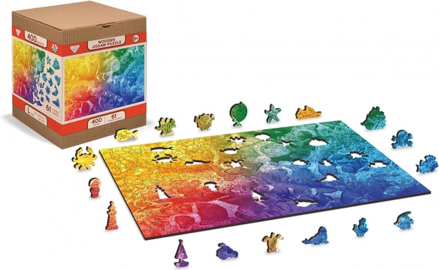 Houten puzzel WOODEN CITY tropische vissen 2-in-1 – 400 stukjes