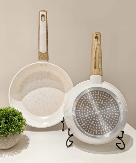 Koekenpan Kitchisimo Bianco 24 cm met keramische antiaanbaklaag