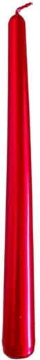 Provence Conical Candle Metallic Red 24.5 cm