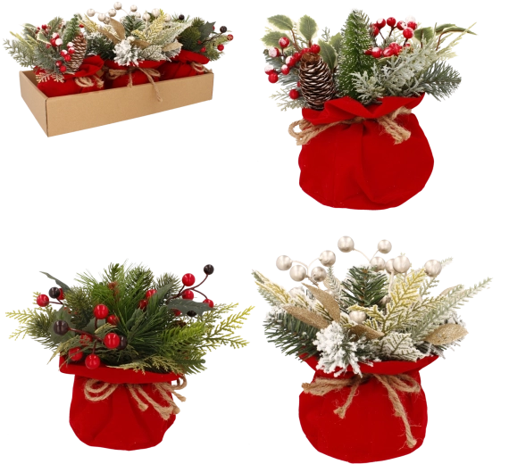 Christmas decorative centerpiece 20 cm, assorted designs - 1 piece