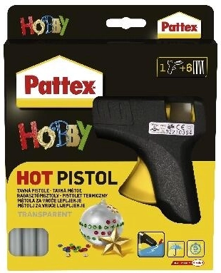 Hot glue gun 70 W, 11 mm diameter with 6 Pattex sticks