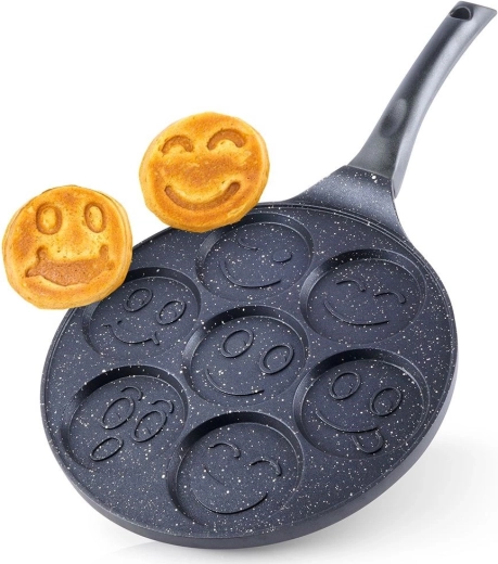 Poêle en granit pour œufs et pancakes 27 cm, 7 cavités Grande