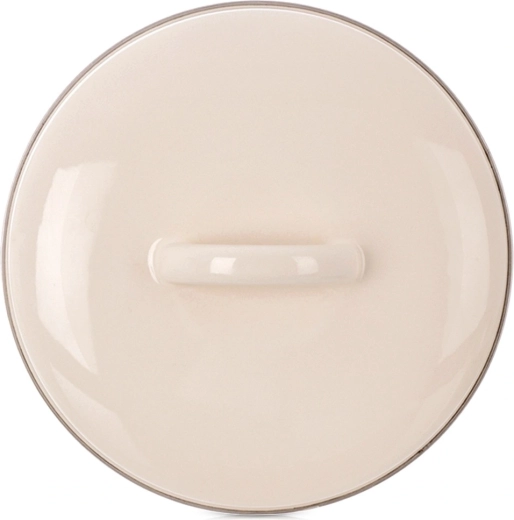Couvercle émaillé crème 15 cm
