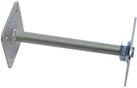 Stützenfuß verstellbar 110 × 110 mm, Höhe 330 mm, für Gewindestangen 24 mm