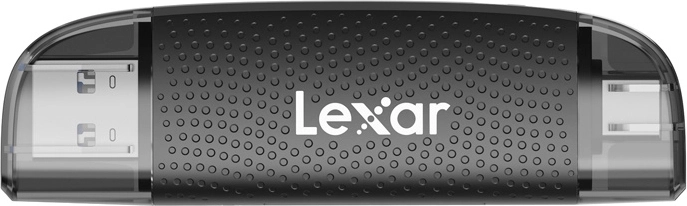lecteur de cartes mémoire lexar double usb‑a/usb‑c pour sd et micro sd