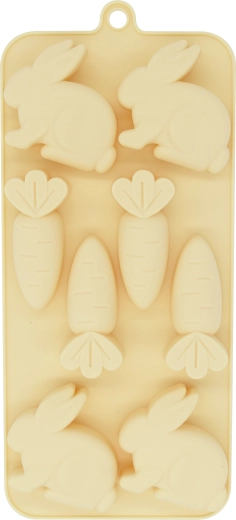 Moule en silicone pour chocolat TORO – lapins et carottes de Pâques, 8 pcs