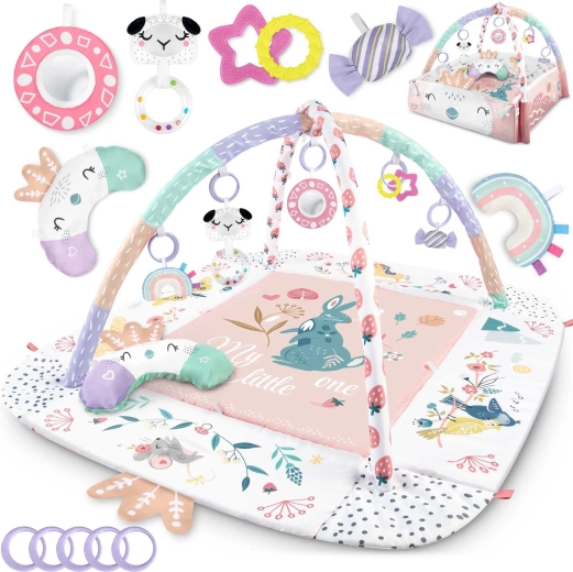 Interaktive Lern- und Spielmatte 3-in-1 110 × 100 cm Vögelchen NUKIDO