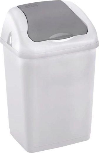 Kunststof prullenbak met kiepdeksel HEIDRUN 9 l