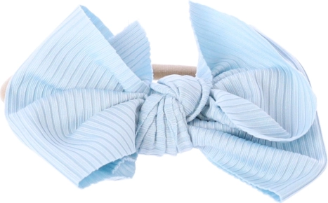 Children's headband with bow - blue
