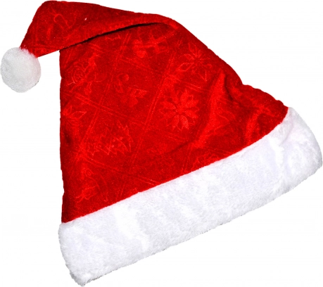 Christmas hat with pom-pom 28 × 40 cm