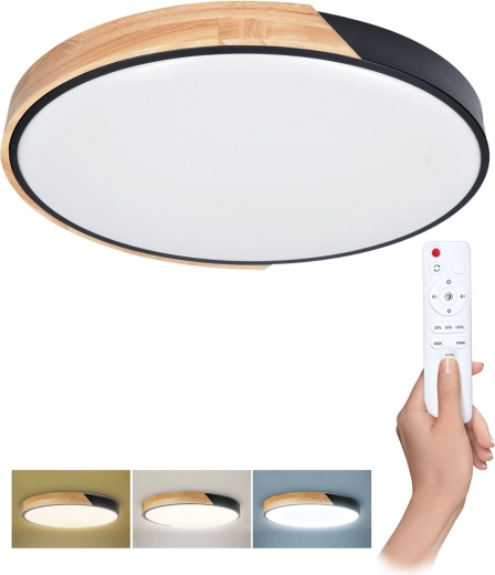 Solight LED plafond-/wandlamp Polia met afstandsbediening 46 W 3220 lm 40 cm dimbaar CCT