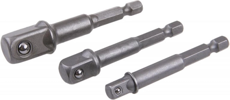 Set d’adaptateurs pour perceuse 1/4", 3/8", 1/2" – 3 pièces