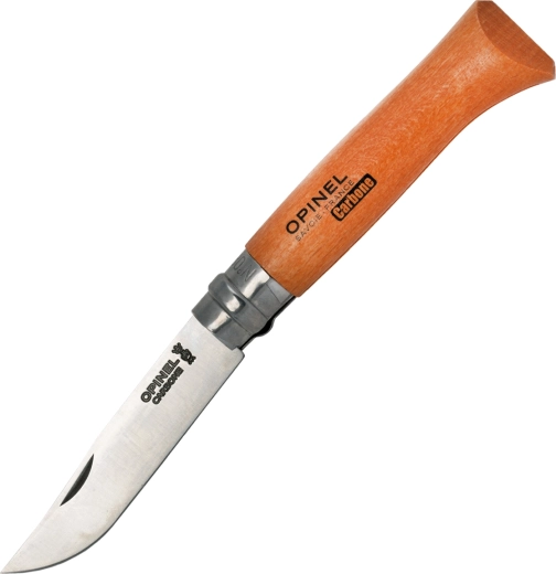 Opinel zakmes No. 08 Carbon, beukenhout, 8,5 cm