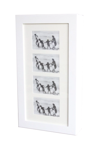 Wandgemonteerde witte sieradenkast met spiegel 31 × 10 × 56 cm