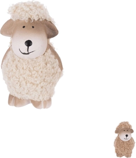 Dekoratives Schaf aus Terrakotta und Polyester, 8 cm (Mix)