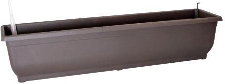 Self-watering planter box AQUA GLORIA 80 cm without saucer, brown
