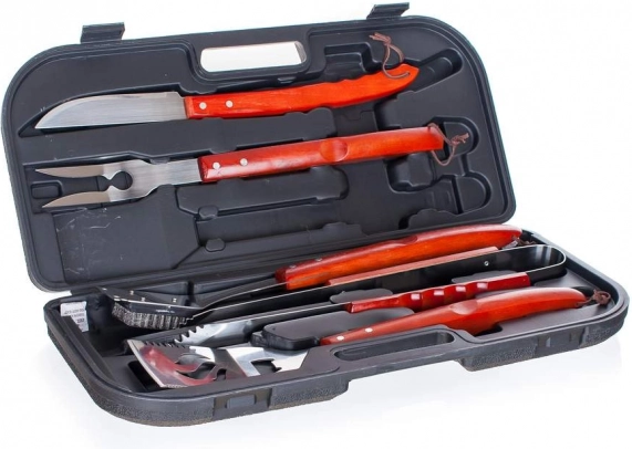 Set de barbecue HAPPY GREEN dans une mallette (5 pcs)