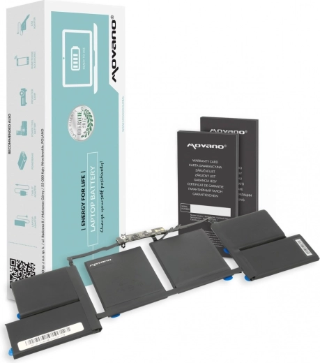 Movano A1820-batterij voor Apple MacBook Pro 15 A1707 6667 mAh 76 Wh