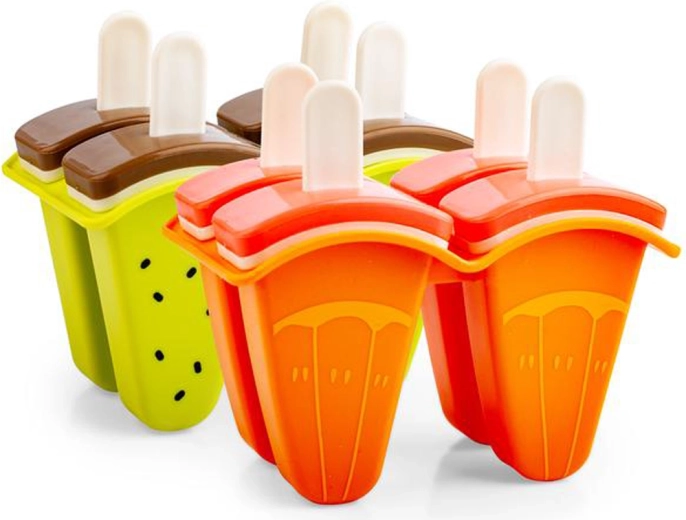 Plastisches Eisformen-Set – Pomelo/Kiwi, 4 Stück