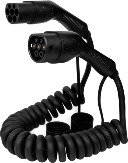Coiled charging cable Type 2 Defenzo Spiro AC 11 kW, 5 m