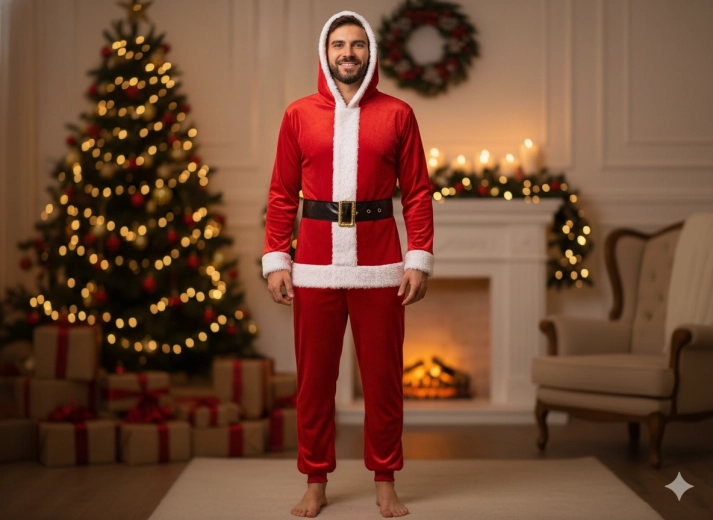 Combinaison Père Noël une pièce – taille L