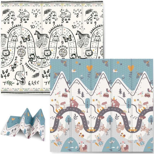 Tapis éducatif pliable en mousse 200 × 180 × 1 cm NUKIDO