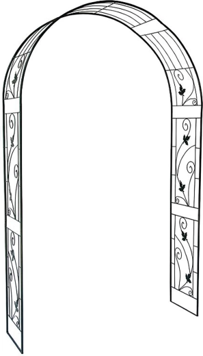 Support métallique arqué pour plantes grimpantes 224 × 135 × 37 cm