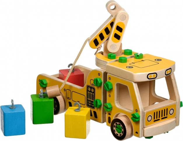 Wooden Crane Truck - Construction Set Lucy & Leo