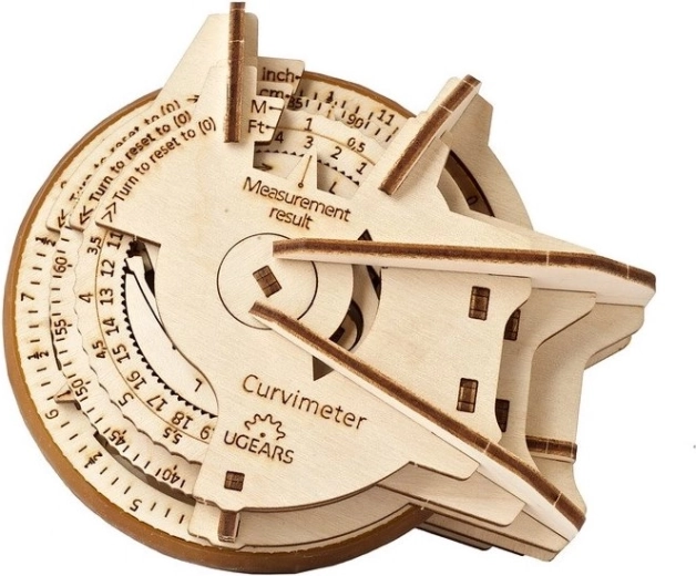UGEARS houten mechanische curvimeter STEM – 3D-puzzel (opisometer)
