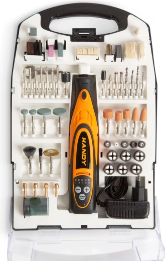 Mini meuleuse, perceuse et polisseuse sans fil HANDY avec 112 accessoires
