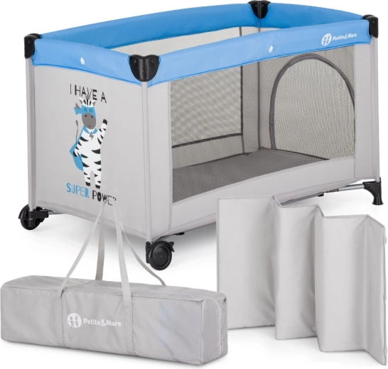 Lit parapluie PETITE&MARS Koot Zebra Super Power 120 × 60 cm